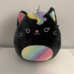 Caylee Caticorn Squishmallow Cat Unicorn Black Pastel Plush Kawaii